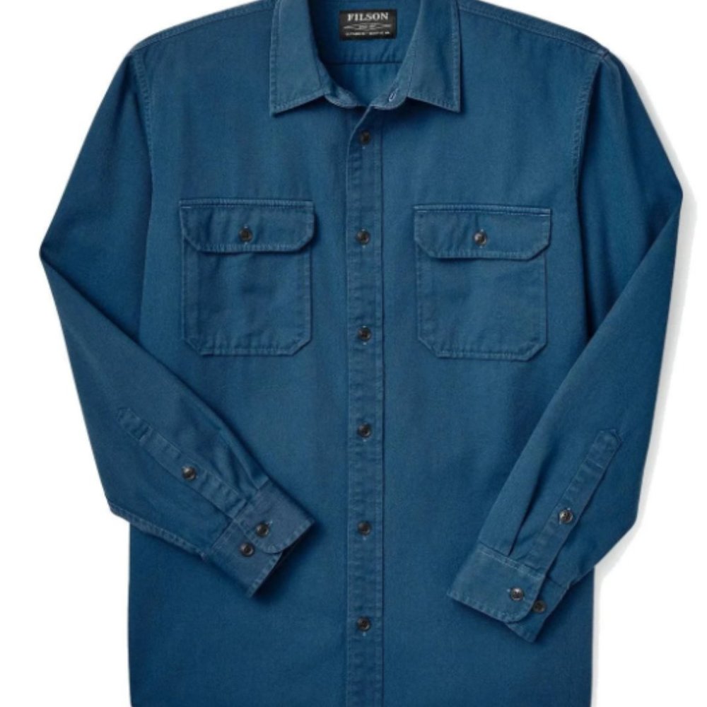 Filson Chino Twill Shirt XL Grouse Blue- Brand new with tags
